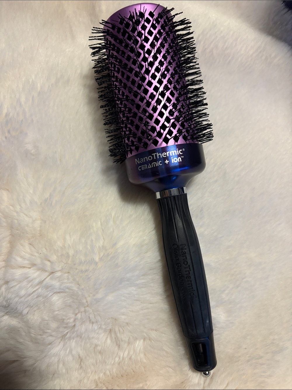 NanoThermic Purple Ceramic + Ion Round Brush for Volumizing Styling